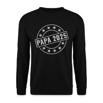 Papa 2025 - Unisex Pullover - Schwarz - Vorne - Alina (178cm) & Michal (187cm)