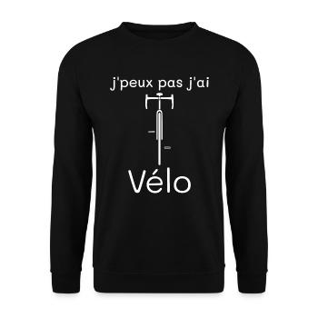 J'peux Pas J'ai Vélo cyclisme - Sweat-shirt Unisexe - noir - Devant - Alina (178cm) & Michal (187cm)