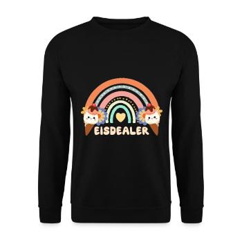 Iceman Ice Cream Vendor Ice Cream Dealer - Unisex Sweatshirt - black - Front - Alina (178cm) & Michal (187cm)