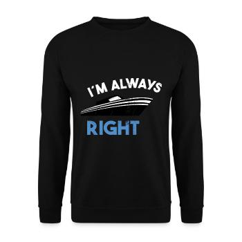 Boat Captain Gift Ship Boat Owner Captain - Unisex Sweatshirt - black - Front - Alina (178cm) & Michal (187cm)