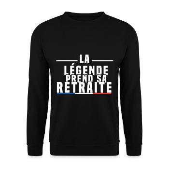 La Légende Prend Sa Retraite - Sweat-shirt Unisexe - noir - Devant - Alina (178cm) & Michal (187cm)