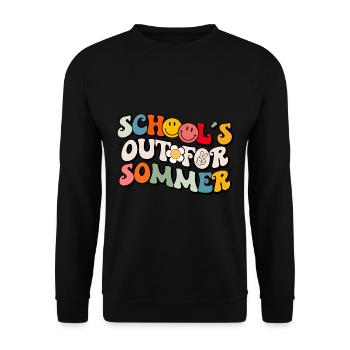 Retro Last Day of School's Out For Summer Teacher - Unisex Sweatshirt - black - Front - Alina (178cm) & Michal (187cm)