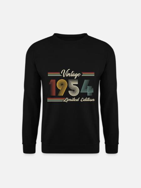 1954 Geburtstag geboren im Jahr 1954 Retro Vintage - Unisex Pullover - Schwarz