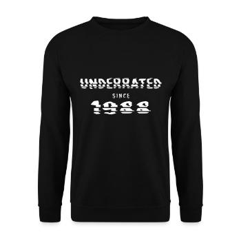 1988 birthday 34 years anniversary underrated - Unisex Sweatshirt - black - Front - Alina (178cm) & Michal (187cm)