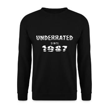 1987 birthday 35 years limited underrated - Unisex Sweatshirt - black - Front - Alina (178cm) & Michal (187cm)