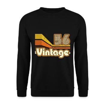 1956 Anniversaire né en 1956 Retro Vintage - Sweat-shirt Unisexe - noir - Devant - Alina (178cm) & Michal (187cm)