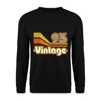1993 Birthday born in 1993 Retro Vintage - Unisex Sweatshirt - black - Front - Alina (178cm) & Michal (187cm)