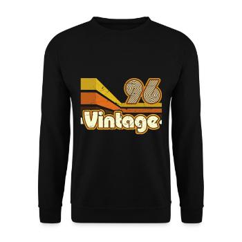 1996 Anniversaire né en 1996 Retro Vintage - Sweat-shirt Unisexe - noir - Devant - Alina (178cm) & Michal (187cm)