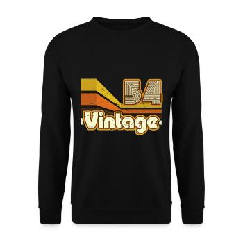 1954 Anniversaire né en 1954 Retro Vintage - Sweat-shirt Unisexe - noir - Devant - Alina (178cm) & Michal (187cm)