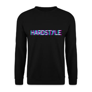 Hardstyle - Musik - Fastival -Rave -Edm - 3 d look - Unisex Pullover - Schwarz - Vorne - Alina (178cm) & Michal (187cm)