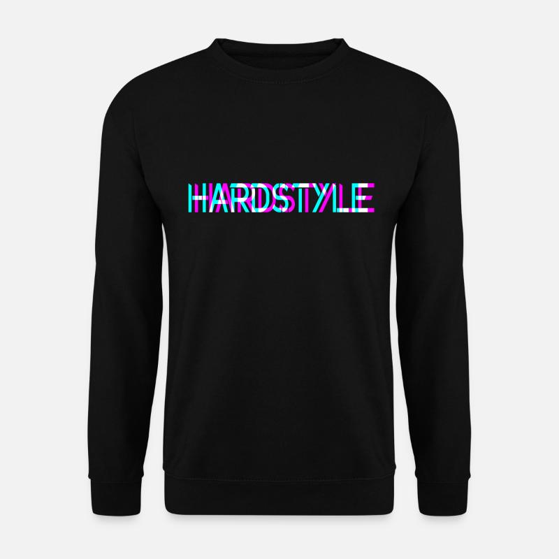 Hardstyle - Musik - Fastival -Rave -Edm - 3 d look - Unisex Pullover - Schwarz