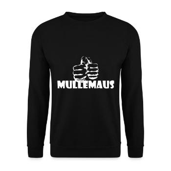 Kosename Mullemaus Geschenkidee - Unisex Pullover - Schwarz - Vorne - Alina (178cm) & Michal (187cm)