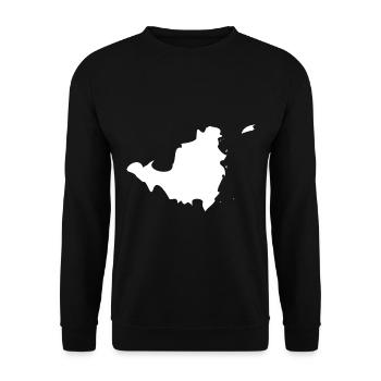 Sint Maarten map flag - Unisex Sweatshirt - black - Front - Alina (178cm) & Michal (187cm)