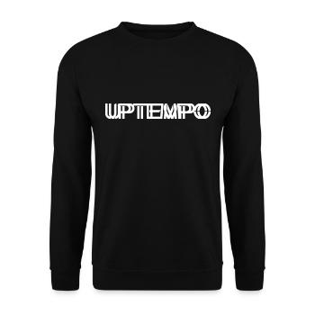 Uptempo - Rave - Hardstyle - Gabber - Gift - Unisex Sweatshirt - black - Front - Alina (178cm) & Michal (187cm)