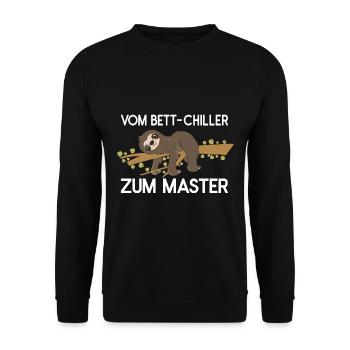 Sloth Faulenzer Süßes Faultier Geschenk - Unisex Pullover - Schwarz - Vorne - Alina (178cm) & Michal (187cm)