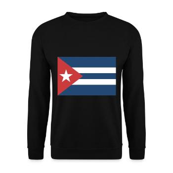 Kuba Flagge Wappen - Unisex Pullover - Schwarz - Vorne - Alina (178cm) & Michal (187cm)