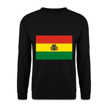 Bolivia flag coat of arms - Unisex Sweatshirt - black - Front - Alina (178cm) & Michal (187cm)