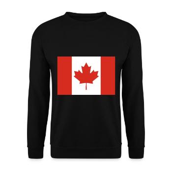 Kanada Flagge Wappen - Unisex Pullover - Schwarz - Vorne - Alina (178cm) & Michal (187cm)