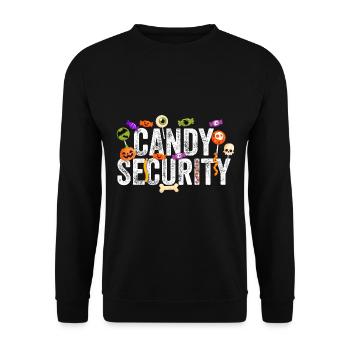 Candy Security Halloween Costume Parents Funny - Unisex Sweatshirt - black - Front - Alina (178cm) & Michal (187cm)