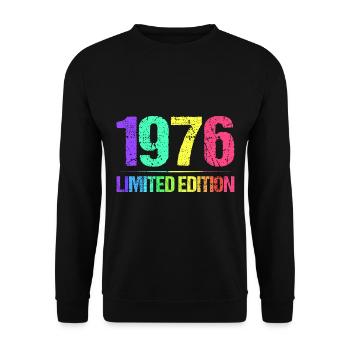 1976 Édition Limitée Vintage 76 rétro vintage - Sweat-shirt Unisexe - noir - Devant - Alina (178cm) & Michal (187cm)