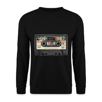 Cassette Vintage 1983 Retro Classic Anniversaire - Sweat-shirt Unisexe - noir - Devant - Alina (178cm) & Michal (187cm)
