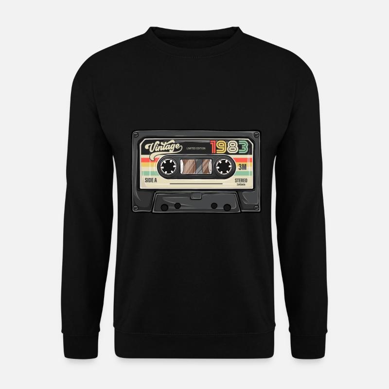 Vintage Kassette 1983 Retro Classic Geburtstag - Unisex Pullover - Schwarz