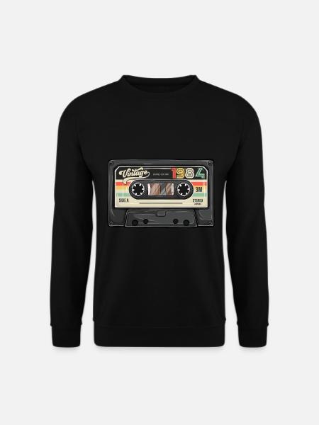 Cassette Vintage 1984 Retro Classic Anniversaire - Sweat-shirt Unisexe - noir