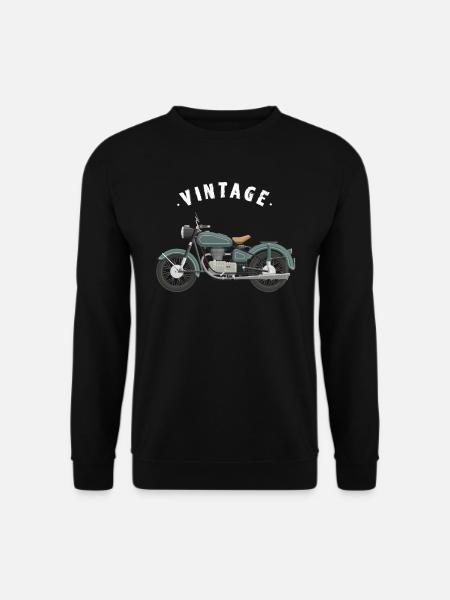 vintage bike motorcycle café racer motorcycle sport - Unisex Sweatshirt - black