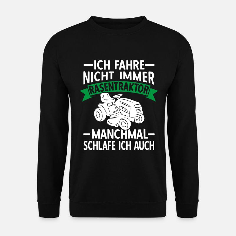 Rasentraktor Aufsitzmäher Rasen mähen Gärtner - Unisex Pullover - Schwarz