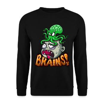 Poulpe mangeant du cerveau - Sweat-shirt Unisexe - noir - Devant - Alina (178cm) & Michal (187cm)