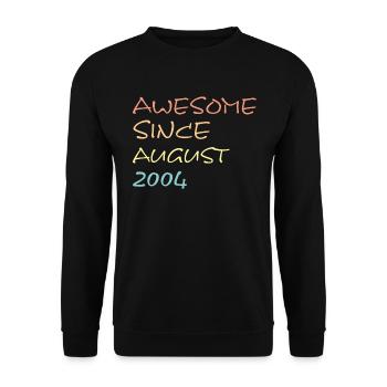 Awesome Since August 2004 - Unisex Pullover - Schwarz - Vorne - Alina (178cm) & Michal (187cm)