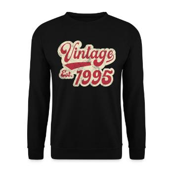 Vintage Est 1995 - Unisex Sweatshirt - black - Front - Alina (178cm) & Michal (187cm)