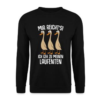 Ducks Dad Duck Ducks Mom Duck Breeding - Unisex Sweatshirt - black - Front - Alina (178cm) & Michal (187cm)