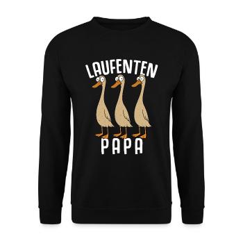 Duck Duck Breeder Duck Hutch Gift - Unisex Sweatshirt - black - Front - Alina (178cm) & Michal (187cm)