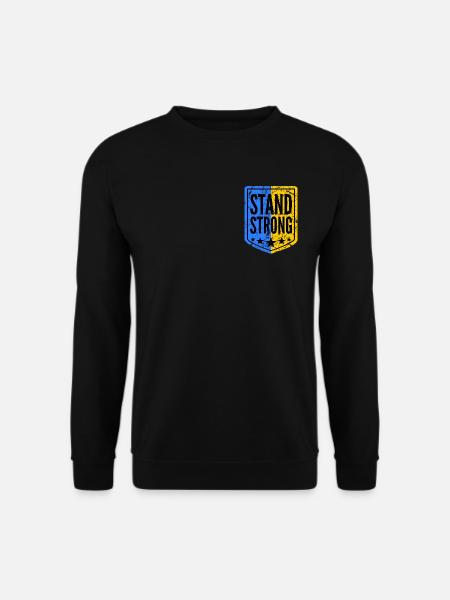 Ukraine stod stærkt våbenskjold støtte - Unisex sweater - sort