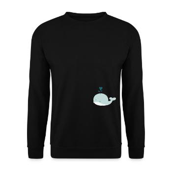 Wal - Unisex Pullover - Schwarz - Vorne - Alina (178cm) & Michal (187cm)
