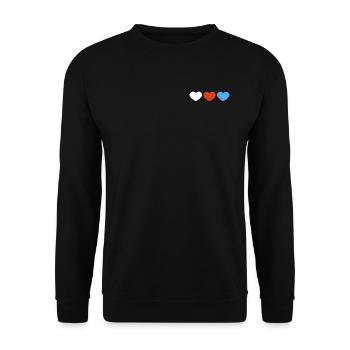 IMG 5135 - Unisex Pullover - Schwarz - Vorne - Alina (178cm) & Michal (187cm)