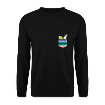 Tequila Limette und Salz - Unisex Pullover - Schwarz - Vorne - Alina (178cm) & Michal (187cm)