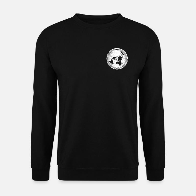 Flache Erde Karte - Flat Earth Map - Unisex Pullover - Schwarz