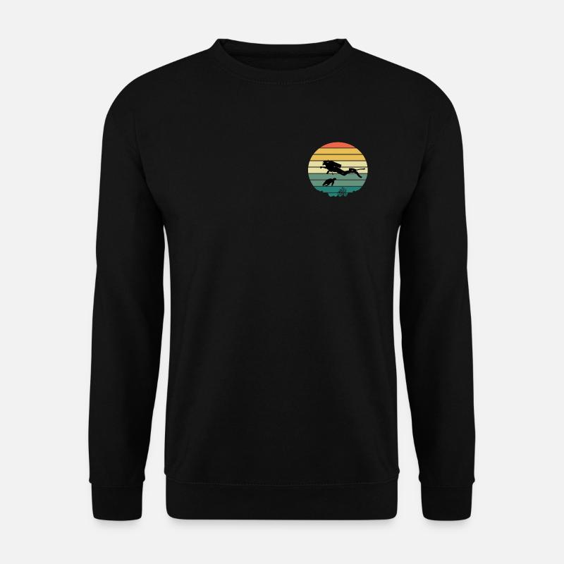 Diver and turtle - Unisex Pullover - Schwarz