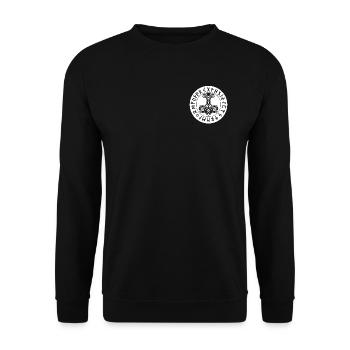 Hammer der Thor-Runen – Weiß - Unisex Pullover - Schwarz - Vorne - Alina (178cm) & Michal (187cm)