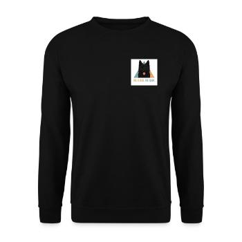 Be Kind Be Bak Hundedesign - Unisex Pullover - Schwarz - Vorne - Alina (178cm) & Michal (187cm)