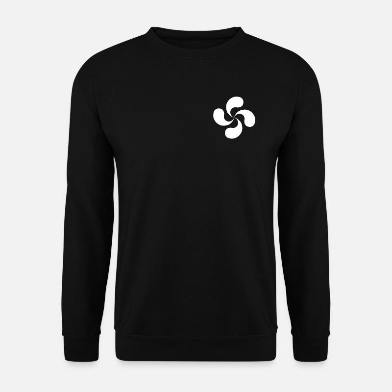 Weißer Lauburu - Unisex Pullover - Schwarz
