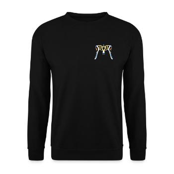Manta Neon Black Yellow - Unisex Sweatshirt - black - Front - Alina (178cm) & Michal (187cm)
