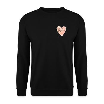 Pflegekraft Herz – Aquarell Liebe Pflege Schön - Unisex Pullover - Schwarz - Vorne - Alina (178cm) & Michal (187cm)