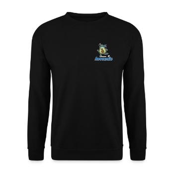 Avocardio für dunkle Kleidung - Unisex Pullover - Schwarz - Vorne - Alina (178cm) & Michal (187cm)