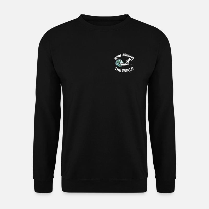 SURF around the World - Unisex Pullover - Schwarz