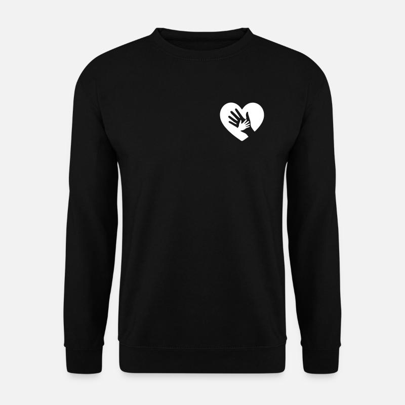 Hand aufs Herz - Unisex Pullover - Schwarz