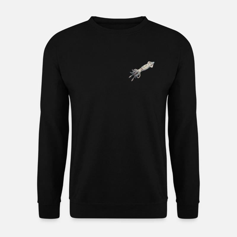 Embroidered squid – sea design (printed) - Unisex Sweatshirt - black