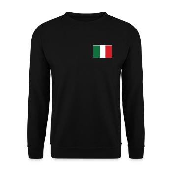 Italy Flag - Unisex Sweatshirt - black - Front - Alina (178cm) & Michal (187cm)